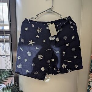 A New Day Navy Women's Skort with Sea Life Pattern